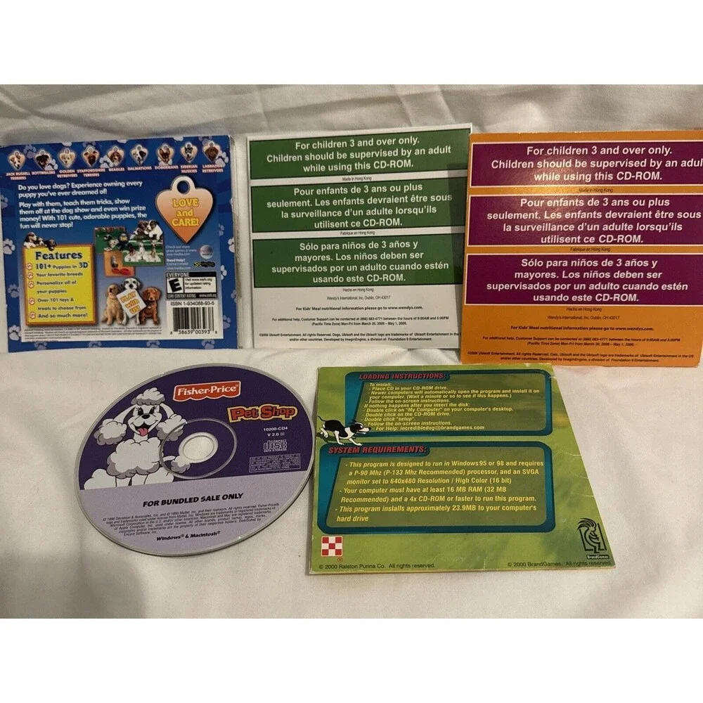Lot Of 5 PC Games-PETZ DOGZ & Cats, 101 Puppy Pets + 3 More CD-ROM PC Games